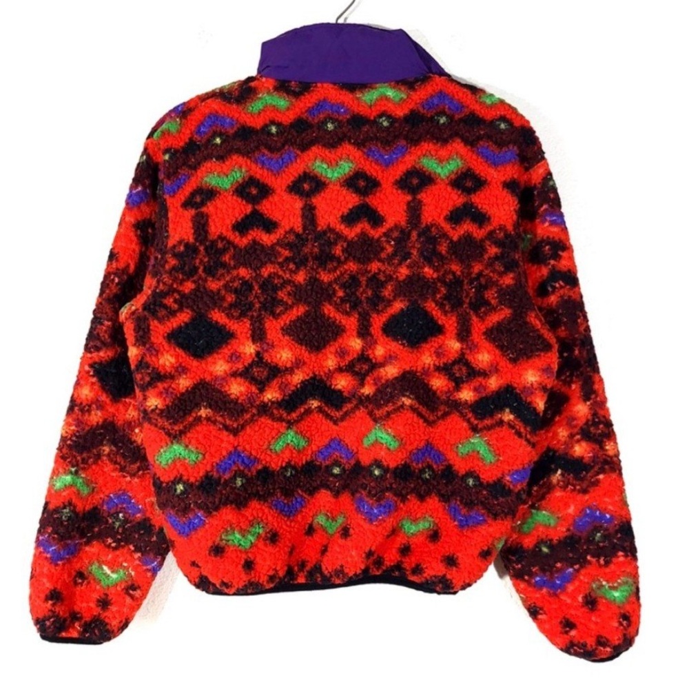 Urban Outfitters Sherpa 1/4 Zip Red Fleece Pullover, Small. - Picture 8 of 9